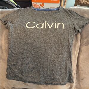 Calvin Klein Performance Heathered Gray Tee